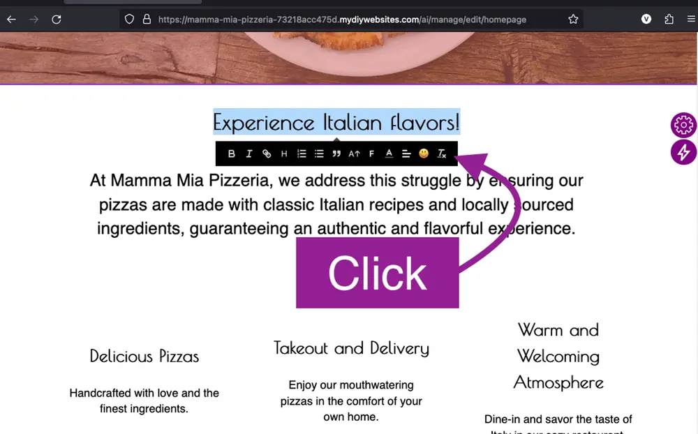 How to edit and format webpage text